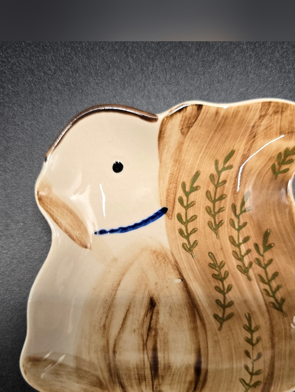 Squirrel Dish Hand-Painted Stoneware Woodland Bénie Secret Garden 4.25" x 4"